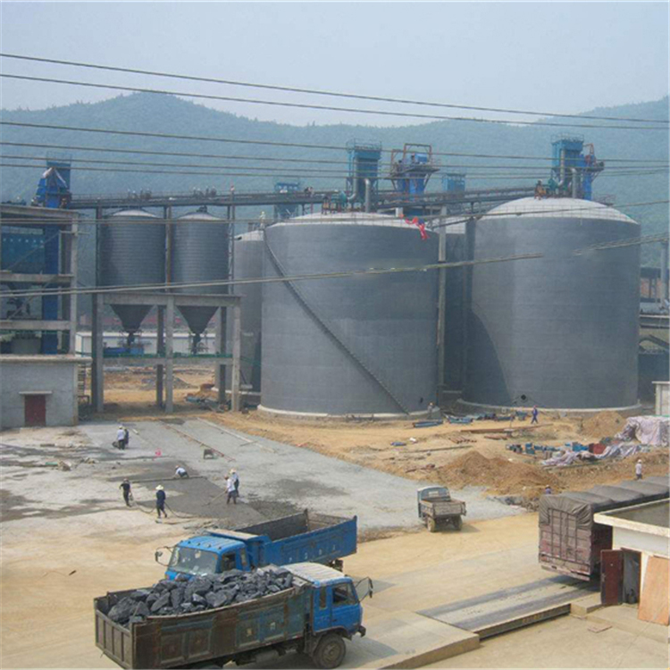海东水泥钢板仓2座3000吨青岛项目进入施工